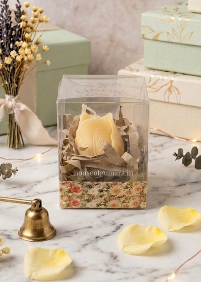 yellow tulip candles with stick