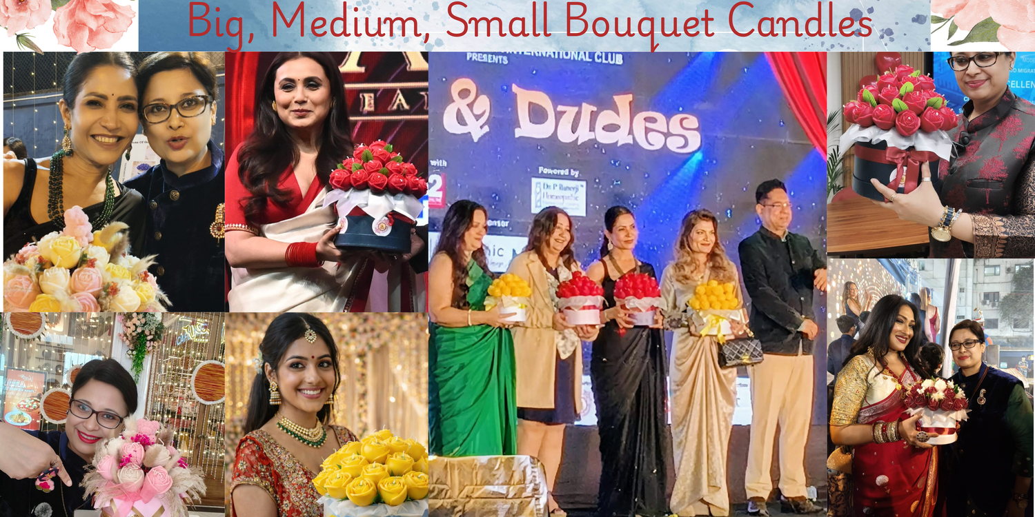 Big, medium,small candle bouquet