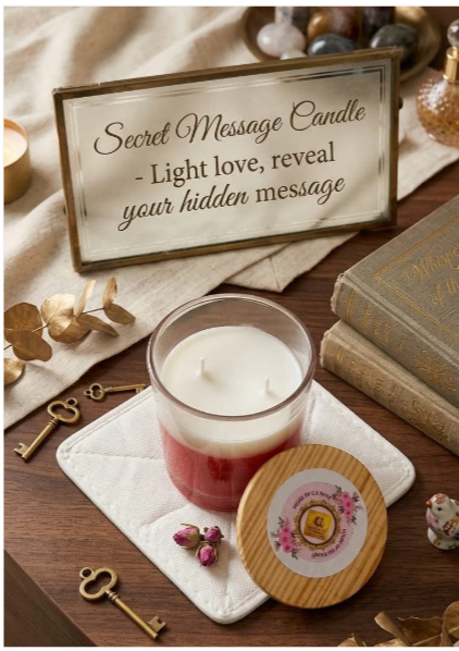 SECRET MESSAGE GLASS JAR CANDLE "WOULD BE DAD"