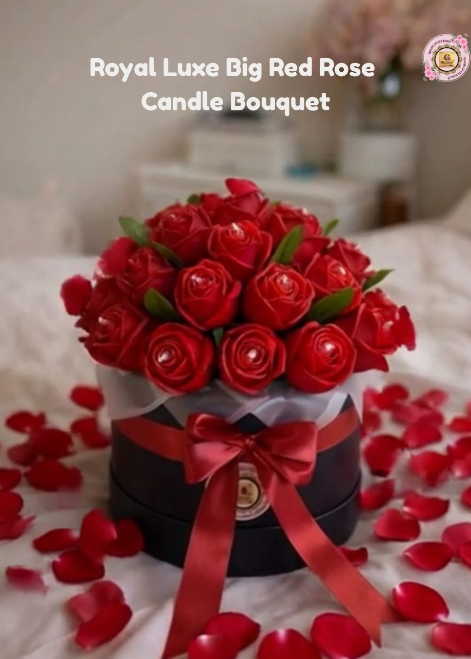 Royal Luxe Red Rose Candle Bouquet