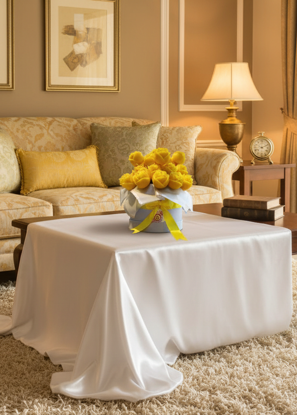 Royal Luxe  Yellow Rose Candle Bouquet