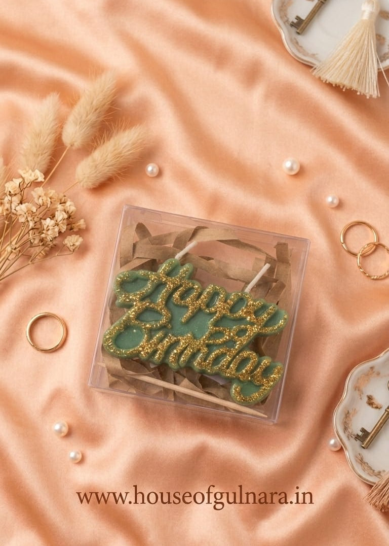 Happy birthday candle with stick