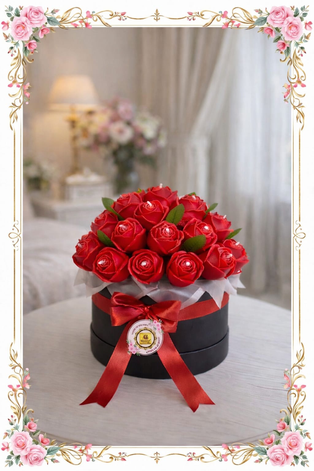 Royal Luxe Red Rose Candle Bouquet