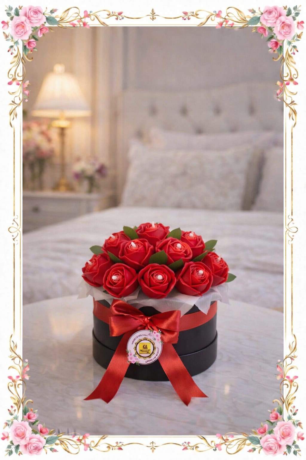 Royal Luxe Red Rose Candle Bouquet
