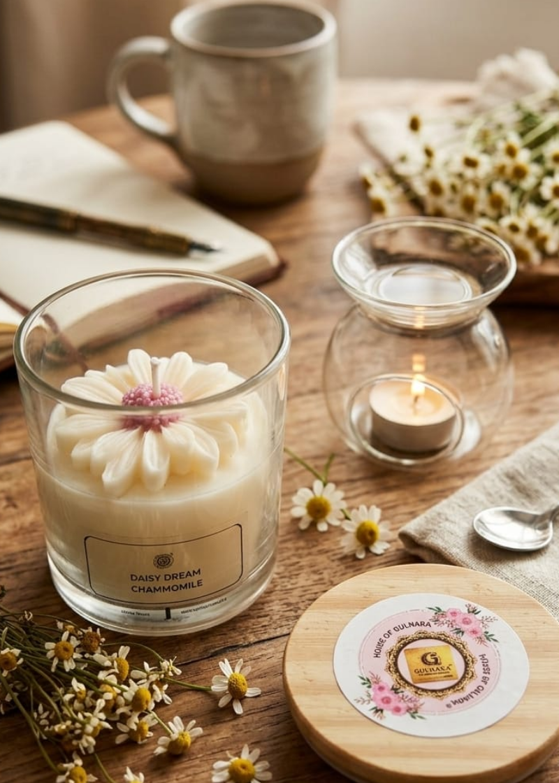 Gentle White Daisy Glow Jar Candle