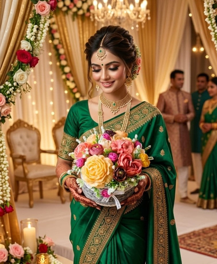 Mehek The Candle flower bouquet in a jute basket