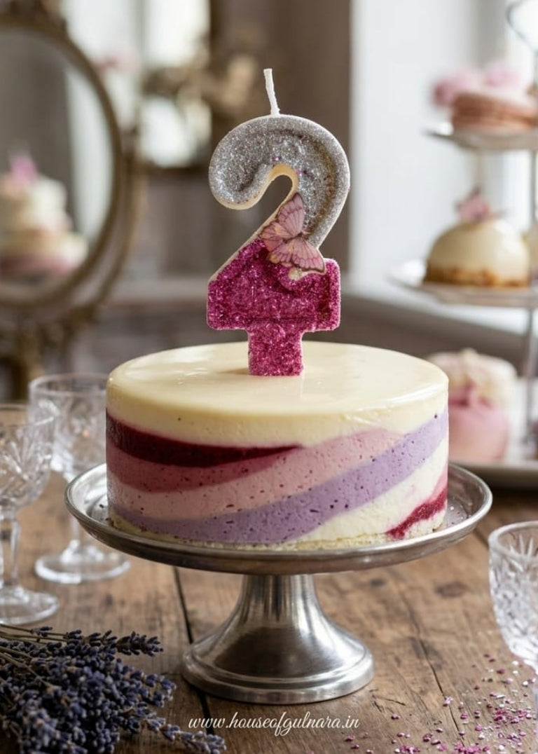 Full Set of 1 to 9 Butterfly Glitter Number Candles – Cake Toppers