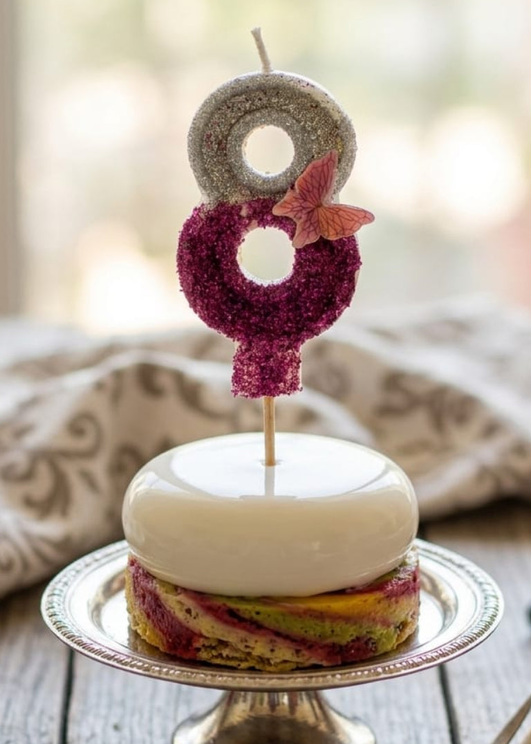 Full Set of 1 to 9 Butterfly Glitter Number Candles – Cake Toppers